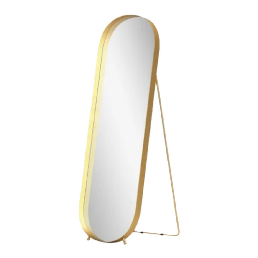 Espejo de Cuerpo Entero con Marco Dorado y Base